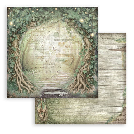 Papierblok 30,5x30,5 cm - 10 vellen Background selection - Herbarium Silvae