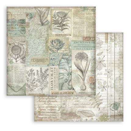 Papierblok 30,5x30,5 cm - 10 vellen Background selection - Herbarium Silvae