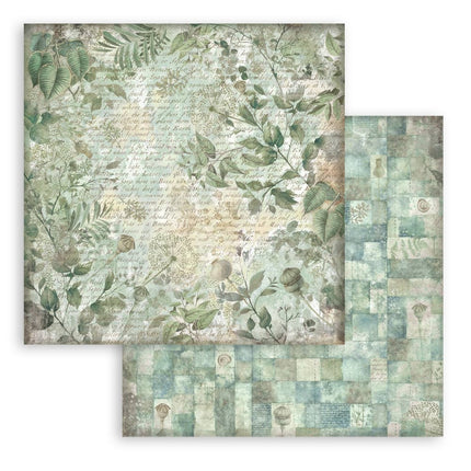 Papierblok 30,5x30,5 cm - 10 vellen Background selection - Herbarium Silvae