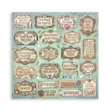 Scrapbooking Printed Pad for Art and Craft 10 sheets cm 30,5x30,5 (12"x12") - Gardens of Time