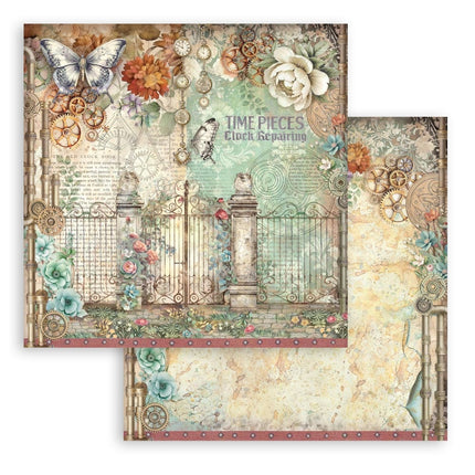 Scrapbooking Printed Pad for Art and Craft 10 sheets cm 30,5x30,5 (12"x12") - Gardens of Time