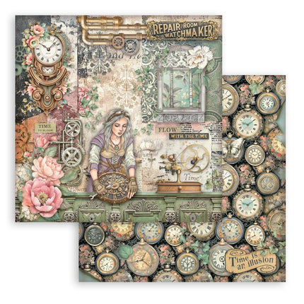 Scrapbooking Printed Pad for Art and Craft 10 sheets cm 30,5x30,5 (12"x12") - Gardens of Time