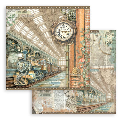 Scrapbooking Printed Pad for Art and Craft 10 sheets cm 30,5x30,5 (12"x12") - Gardens of Time
