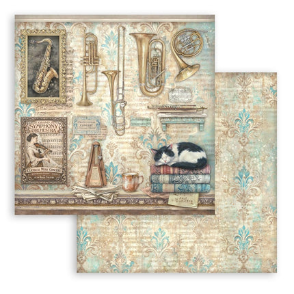 Scrapbooking Printed Pad for Art and Craft 10 sheets cm 30,5x30,5 (12"x12") - Symphony