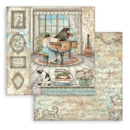 Scrapbooking Printed Pad for Art and Craft 10 sheets cm 30,5x30,5 (12"x12") - Symphony