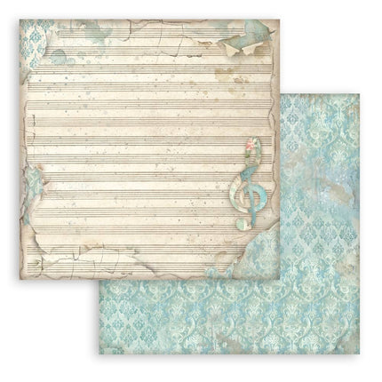Scrapbooking Printed Pad for Art and Craft 10 sheets cm 30,5x30,5 (12"x12") Backgrounds - Symphony