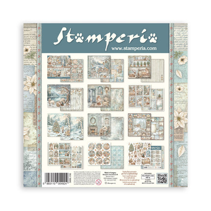 Scrapbooking Printed Pad for Art and Craft 10 sheets cm 30,5x30,5 (12"x12") - White Christmas