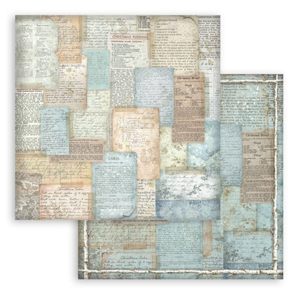 Scrapbooking Printed Pad for Art and Craft 10 sheets cm 30,5x30,5 (12"x12") Backgrounds - White Christmas
