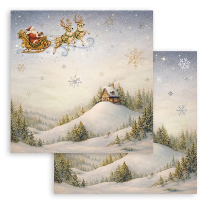 Scrapbooking Printed Pad for Art and Craft 10 sheets cm 30,5x30,5 (12"x12") - Silent Night