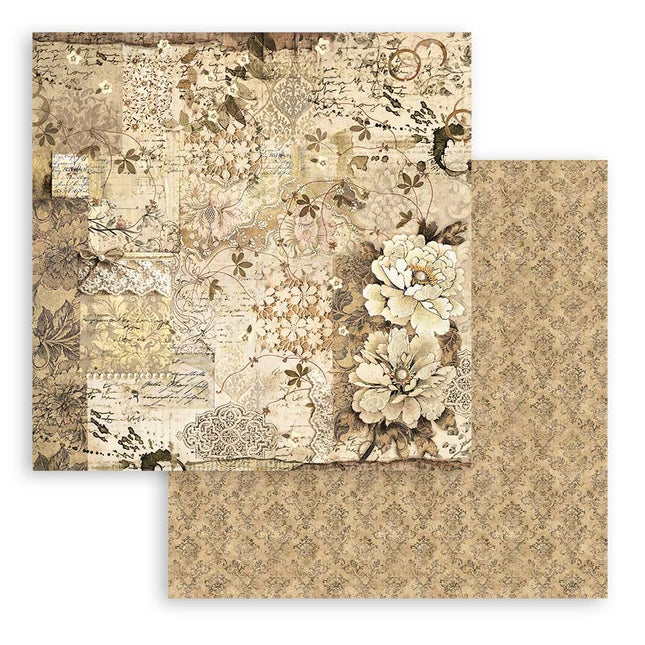 Papierblok 30,5x30,5 cm - 10 vellen - Old Lace