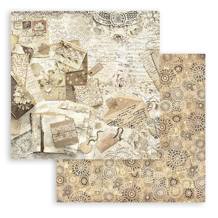 Papierblok 30,5x30,5 cm - 10 vellen - Old Lace