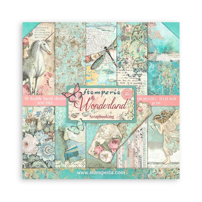 Papierblok 30,5x30,5 cm - 10 vellen - Wonderland