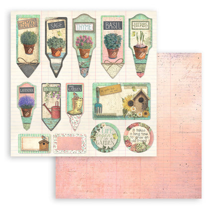 Papierblok 30,5x30,5 cm - 10 vellen - Garden