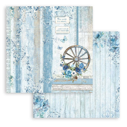 Papierblok 30,5x30,5 cm - 10 vellen - Blue Land