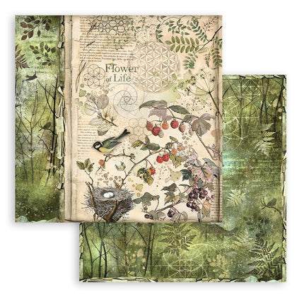 Papierblok 30,5x30,5 cm - 10 vellen - Forest