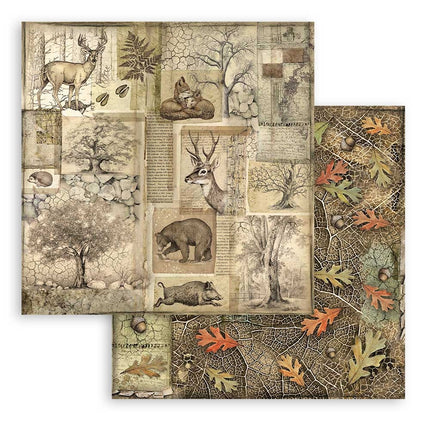 Papierblok 30,5x30,5 cm - 10 vellen - Forest