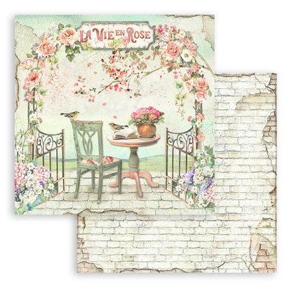 Papierblok 30,5x30,5 cm - 10 vellen - House of Roses