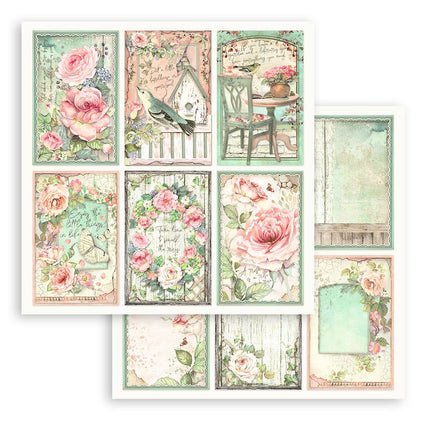 Papierblok 30,5x30,5 cm - 10 vellen - House of Roses