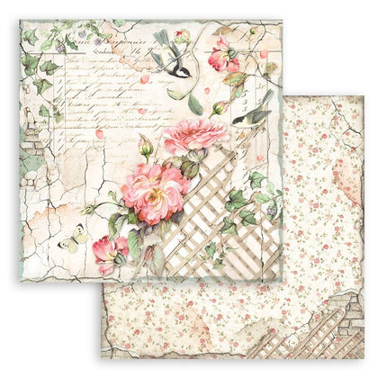 Papierblok 30,5x30,5 cm - 10 vellen - House of Roses