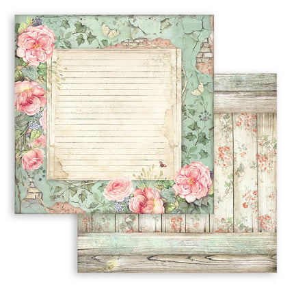 Papierblok 30,5x30,5 cm - 10 vellen - House of Roses