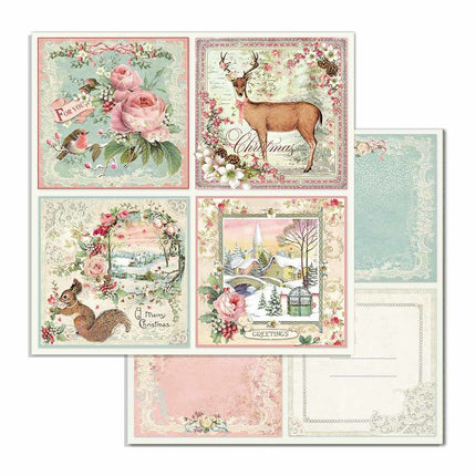 Paperpad Pink Christmas - 30,5x30,5 cm - 10 vellen
