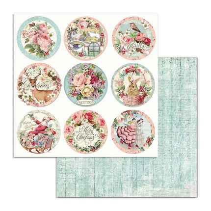 Paperpad Pink Christmas - 30,5x30,5 cm - 10 vellen