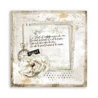 Dubbelzijdig Scrapbook Papier - Romantic Journal letter and clock