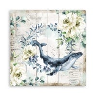 Dubbelzijdig Scrapbook Papier - Romantic Sea Dream whale