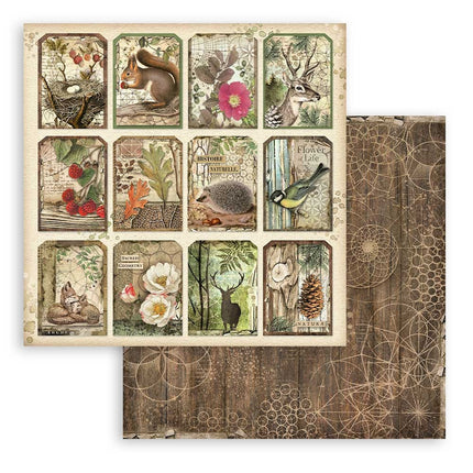 Papierblok 20,3x20,3 cm - 10 vellen - Forest