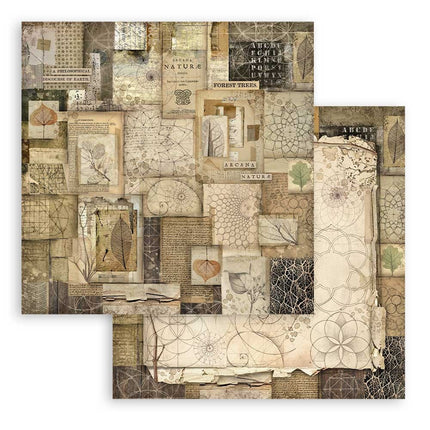 Papierblok 20,3x20,3 cm - 10 vellen - Forest