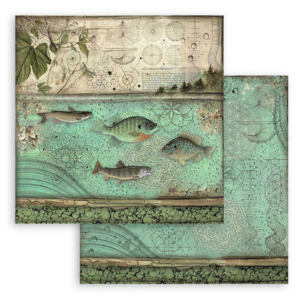 Papierblok 20,3x20,3 cm - 10 vellen - Forest