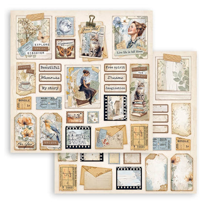 Papierblok 20,3x20,3 cm - 10 vellen - Create Happiness Secret Diary