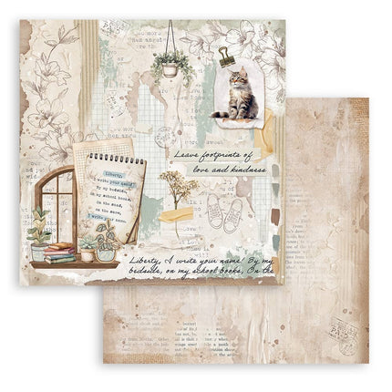 Papierblok 20,3x20,3 cm - 10 vellen - Create Happiness Secret Diary