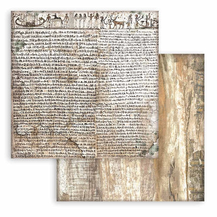 Papierblok 20,3x20,3 cm - 10 vellen -  Backgrounds Selection -Fortune/ Land of Pharaohs