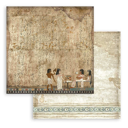 Papierblok 20,3x20,3 cm - 10 vellen -  Backgrounds Selection -Fortune/ Land of Pharaohs