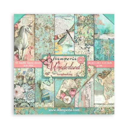 Papierblok 20,3x20,3 cm - 10 vellen - Wonderland