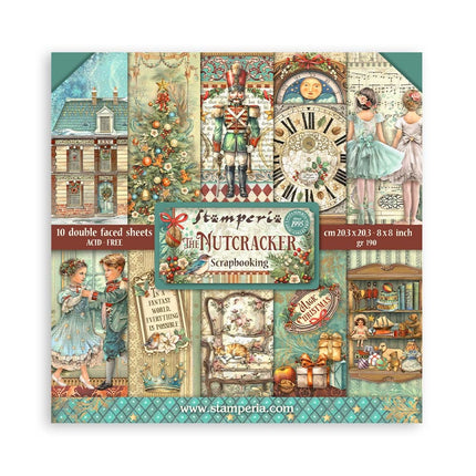 Papierblok 20,3x20,3 cm - 10 vellen - The  Nutcracker