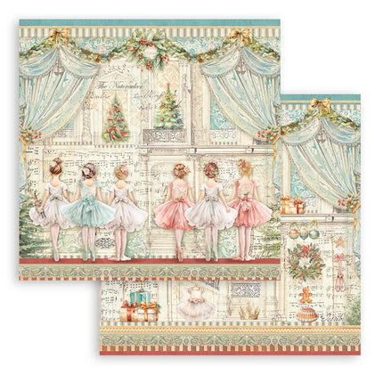Papierblok 20,3x20,3 cm - 10 vellen - The  Nutcracker