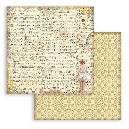 Papierblok 20,3x20,3 cm - 10 vellen -  Backgrounds Selection - The  Nutcracker
