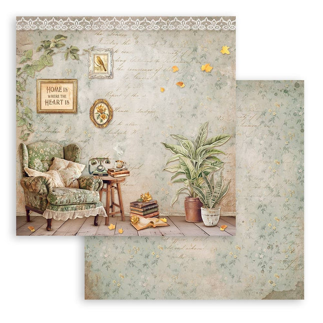 Papierblok 20,3x20,3 cm - 10 vellen - Golden Harmony