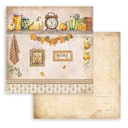 Papierblok 20,3x20,3 cm - 10 vellen - Golden Harmony