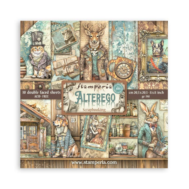 Papierblok 20,3x20,3 cm - 10 vellen - Alterego