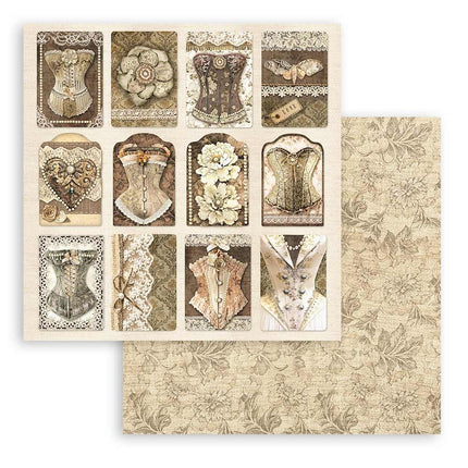 Papierblok 20,3x20,3 cm - 10 vellen - Old Lace