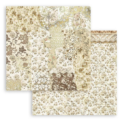 Papierblok 20,3x20,3 cm - 10 vellen - Old Lace
