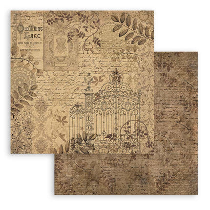 Papierblok 20,3x20,3 cm - 10 vellen - Old Lace