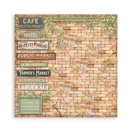 Papierblok 20,3x20,3 cm - 10 vellen - Art of Travelling