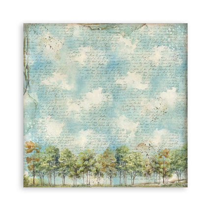 Papierblok 20,3x20,3 cm - 10 vellen - Art of Travelling