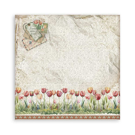 Papierblok 20,3x20,3 cm - 10 vellen - Art of Travelling