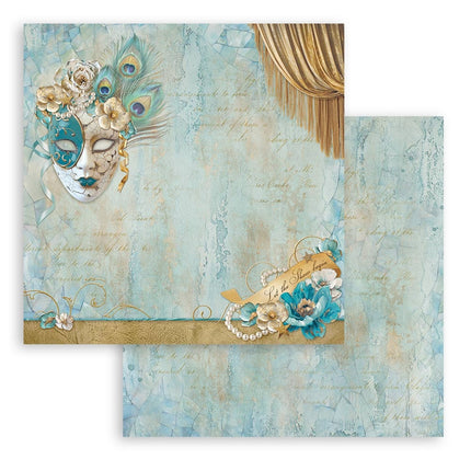 Papierblok 20,3x20,3 cm - 10 vellen - Masquerade