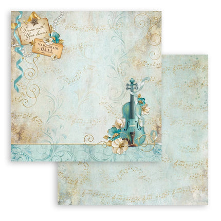 Papierblok 20,3x20,3 cm - 10 vellen - Masquerade